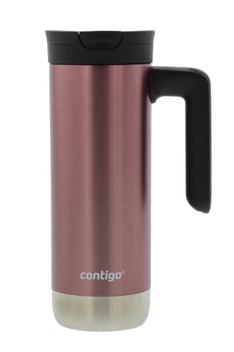 Insulated Travel Mug 20 oz with Leak-Proof Lid & Handle - Stainless Steel