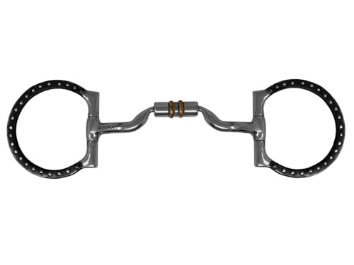 Horse Snaffle Bit with Low Port and Copper Rollers - Showman