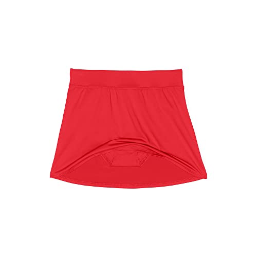 Lands' End Womens Chlorine Resistant Swim Skirt Swim Bottoms Control Compass Red Plus 24w