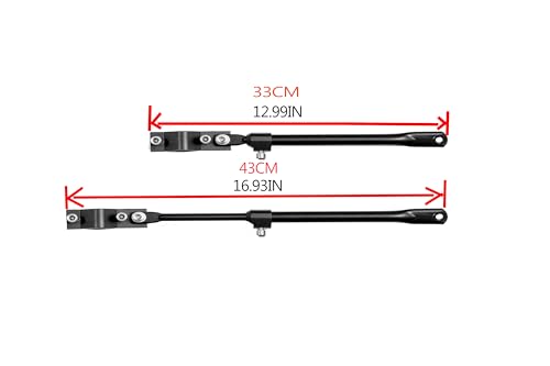 Adjustable Bicycle Support Bars for Rear Rack, Includes Screws & Rubber Pads