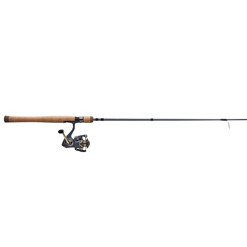 Pflueger 6'6" President Spinning Reel and Rod Combo, Light, 2-Piece Graphite Rod, Size 25 Reel, Aluminum Spool