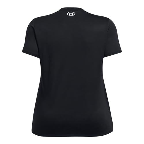 Under Armour Tech V-Neck Short Sleeve T-Shirt - Small, Black & White