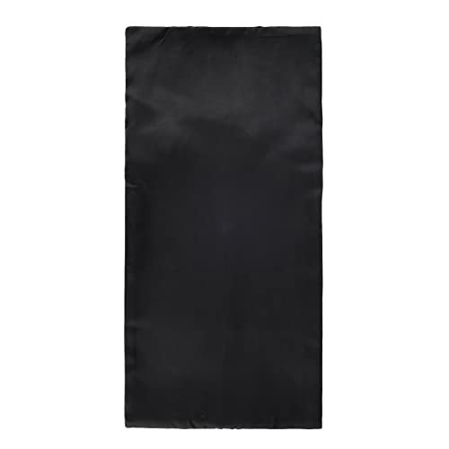 5 Pieces Satin Wigs Storage Bag Hair Extensions Holder Hairpieces Ponytail Bundles Carrier Case with Zipper Folding Hanging Protector Pouch for Travel Daily Use (Black)