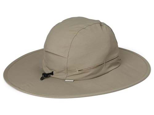 Sunbriolet Sun Hat - Medium Solid Khaki UPF 50+ Wide Brim Outdoor Protection