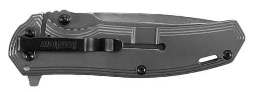 Kershaw Fringe Pocket Knife, 3-inch 8Cr13MoV Steel Blade with Gray Titanium Carbo-Nitride Coating, Carbon-Fiber Insert; SpeedSafe Assisted Opening, 8310
