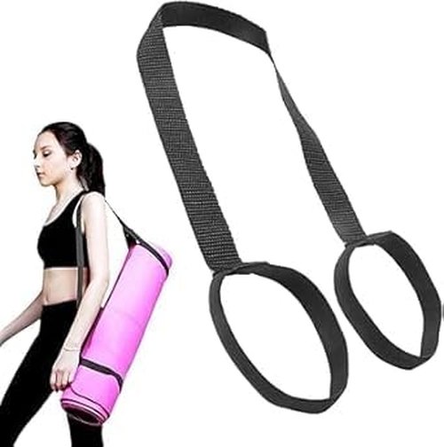 Gryshanyun Adjustable Yoga Mat Strap Holder, Non-Slip Nylon Carrier Sling for Pilates, Exercise and Fitness Mats, Doubles as Resistance Band for Stretching