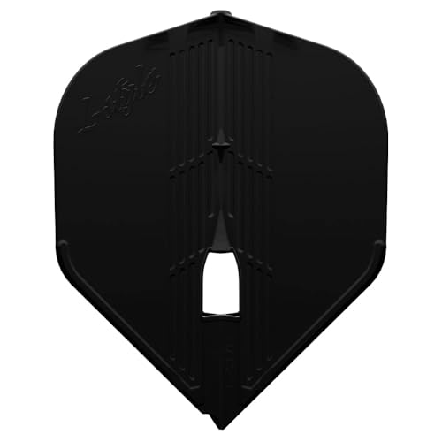 Black L-Style L1 Standard PRO Molded Dart Flights Champagne Ring Compatible for Soft & Steel Tip Darts