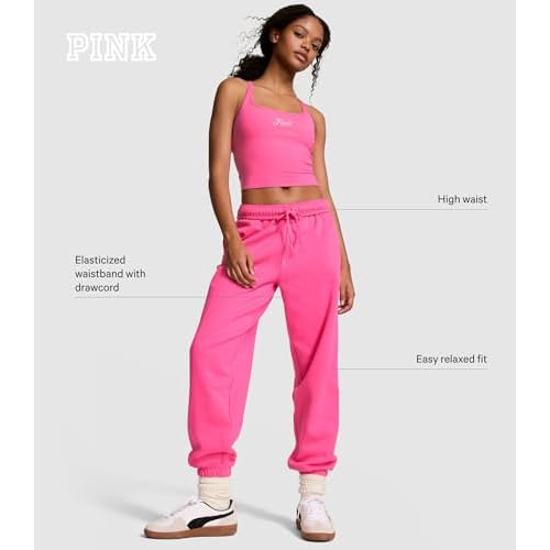 Victoria's Secret Women's Pink Logo Campus Sweatpants, Womens Sweatpants, (XS-XXL)