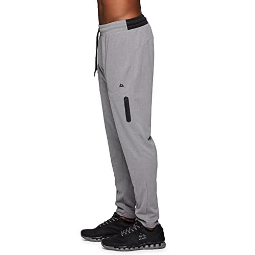 RBX Active Men's Athletic Performance Quick Dry Breathable Tapered Jogger Sweatpant with Pockets