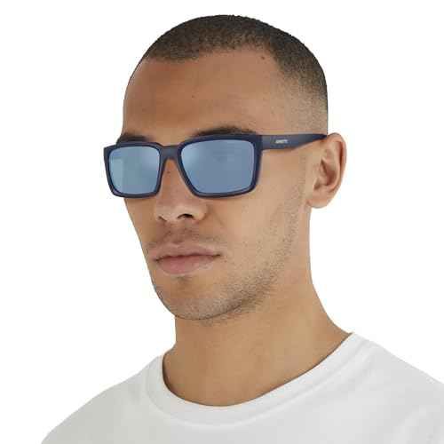 ARNETTE Man Sunglasses Medioum Grey Top Matte/Shiny Frame, Grey Mirror Orange/Yellow Lenses, 57MM