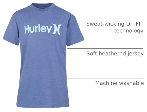 Hurley Boys One and Only Graphic T-Shirt - Medium Delft Heather