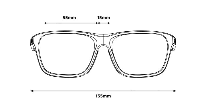 Bollé Strix Rectangular Sunglasses - Black Matte, 57mm