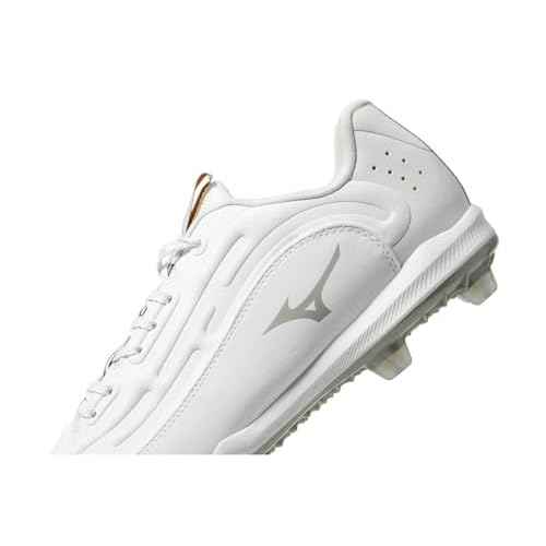 Mizuno Men's Ambition 3 Low TPU Baseball Cleats, White, 12