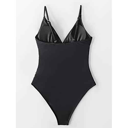 CUPSHE Women's One Piece Swimsuit Tummy Control V Neck Bathing Suits