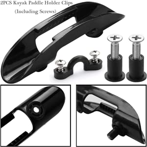 Kayak Fishing Rod Holder & Paddle Clips - Durable, Easy Install, Includes Screws