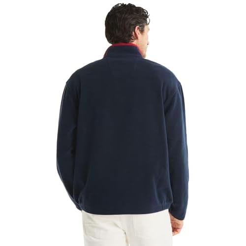 NAUTICA Men's Solid 1/4 Zip Fleece Sweatshirt