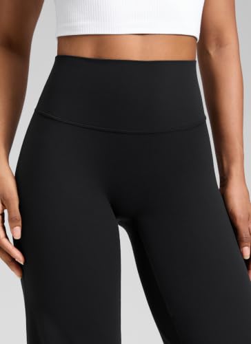 CRZ YOGA Softretch Wide Leg Pants - 28/30/32 Inches, Black, Height 5'5"-5'8"