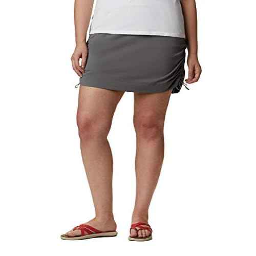 Columbia Women's Standard Anytime Casual Skort, City Grey-Legacy, X-Large