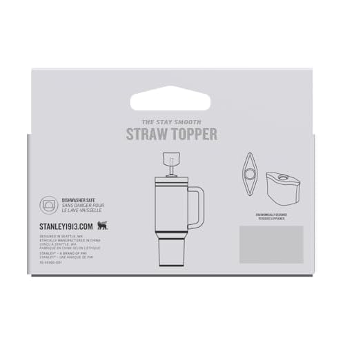 STANLEY Quencher Stay Smooth Anti-Pucker Straw Topper 2-Pack | Ergonomic Sip Through Straw Cap for Tumbler with Handle | Silicone Accessory for Drinking Cup | BPA-Free