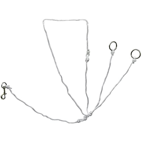 Cowboy String Running Martingale for Equestrian Tack White Rope