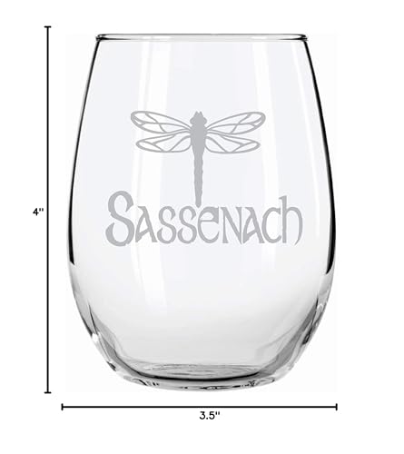 Scottish Gaelic Glassware Dragonfly Sassenach Outlander Gift for Celtic Heritage