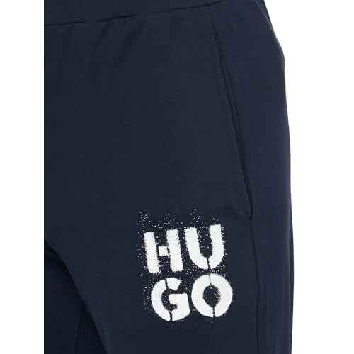 HUGO Mens Stacked Logo Cotton Blend Sweatpants