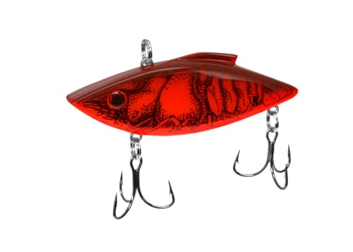 Lipless Crankbait Fishing Lure 1/2 oz with Loud Rattle - Red Crawfish Variation