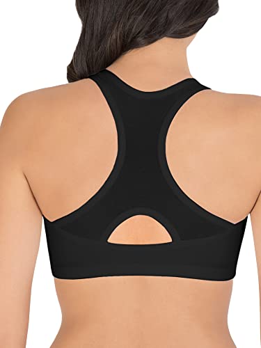 Fruit of the Loom Women's Multi-Pack Sports Bras - Front Close, Sand/Black Hue