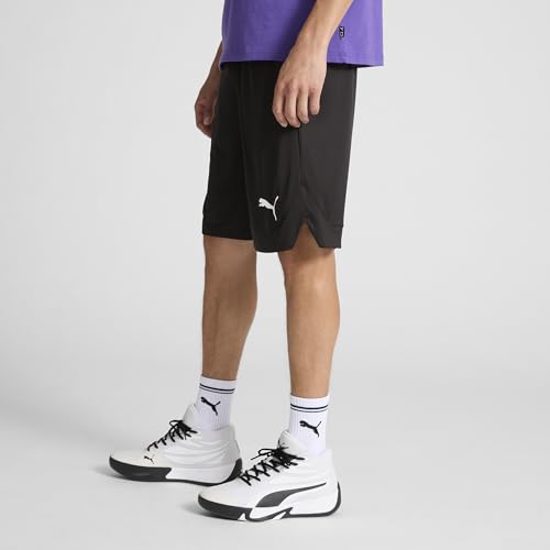 Men's 10-Inch Shiny Fabric Workout Shorts - Medium Black, Big & Tall