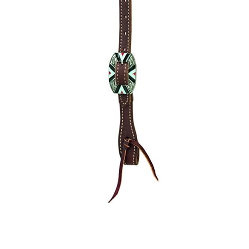 Weaver Leather Working Tack Sliding Ear Headstall, Rope Edge Hardware (10-0588)