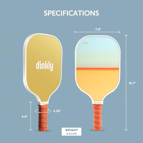 Pickleball Paddles Set of 2/4 - USAPA Approved, Graphite Surface, Yellow Sunset & Dark Green