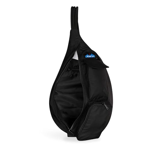 KAVU Mini Slingback Pack with Adjustable Rope Shoulder Strap - One Size / Black
