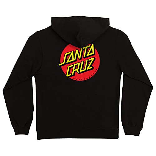SANTA CRUZ Youth Zip Up Hooded Sweatshirt Classic Dot Youth Skate Zip Up Sweatshirt