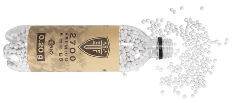 Elite Force Umarex Premium Biodegradable 6mm Airsoft BBS Ammo.20 Gram, 2700 Count, White, 2279-BIO