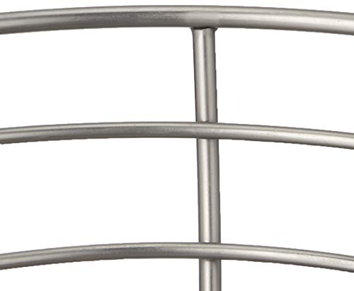 Euro Satin Nickel Fruit Bowl - Open Wire Design for Kitchen Countertop