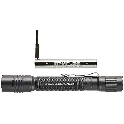 Streamlight 88135 ProTac 2AA-X 550-Lumen Multi-Fuel Personal Carry Tactical Flashlight with USB-C Rechargeable Battery, Black