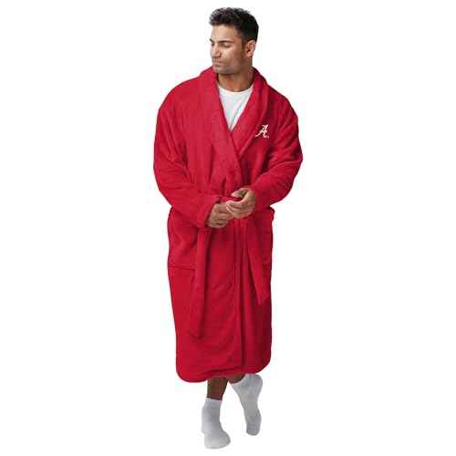 FOCO NCAA Big Logo Unisex Robe ? Super Soft Plush Lounge Wear with Large Embroidered Team Logos (Front & Back)
