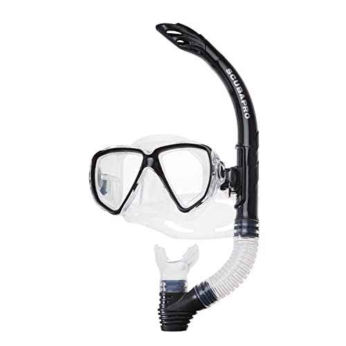 SCUBAPRO Currents Diving Mask Set with Snorkel, Black