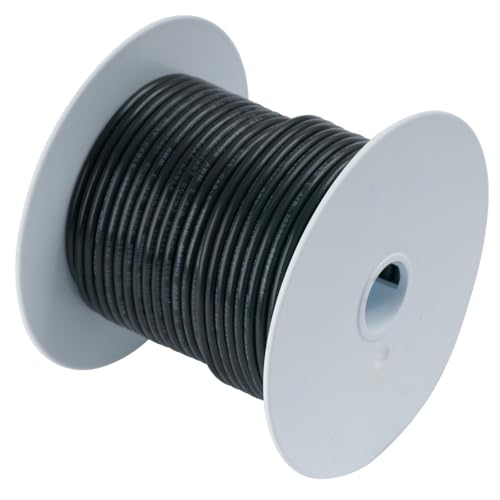 Marine Grade Tinned Copper Electrical Wire - 16-Gauge Black, 250 Feet