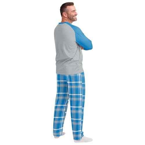 FOCO Detroit Lions Men's Pajama Shirt and Pants Lounge Set