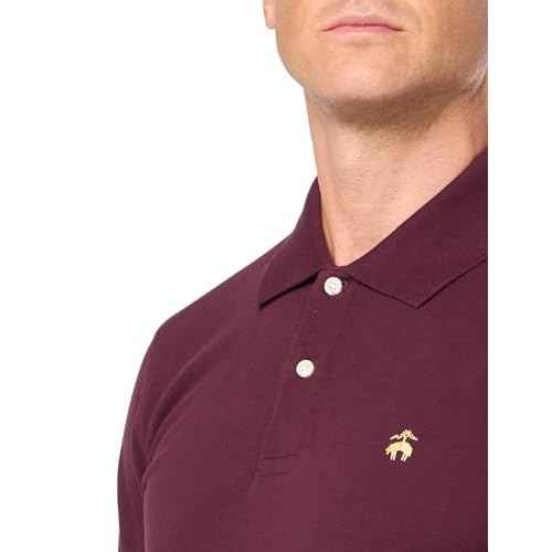 Brooks Brothers Men's Cotton Pique Stretch Logo Short Sleeve Polo Shirt