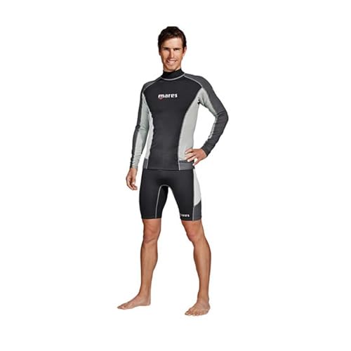 Mares Men's Trilastic Long Sleeve Rash Guard Shirt for Water Sports | UV Protection, Flatlock Stitching Style