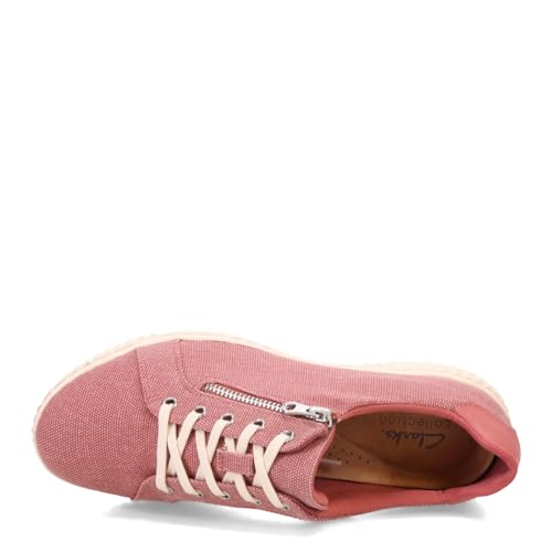 Clarks Women's Caroline Echo Canvas Side Zip Fashion Sneaker
