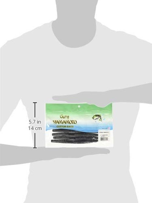 Yamamoto Gary 5'' SENKO BLACK W/ SMALL RED FLAKE (10 PACK)
