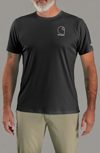 Carhartt Men's Force Sun Defender Short-Sleeve T-Shirt - X-Large Black