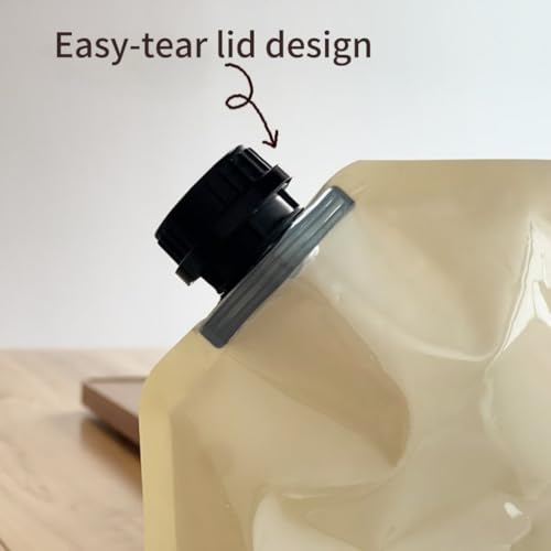 Collapsible 2-Gallon Water Jug Portable Camping Bag with Leak-Proof Spigot Durable BPA-Free 8L Collapsible Water Container for Hiking Camping Emergency Prep (Beige)
