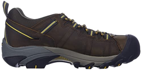 KEEN Men's Targhee 2 Low Height Waterproof Hiking Shoes, Cascade Brown/Golden Yellow, 12 Wide