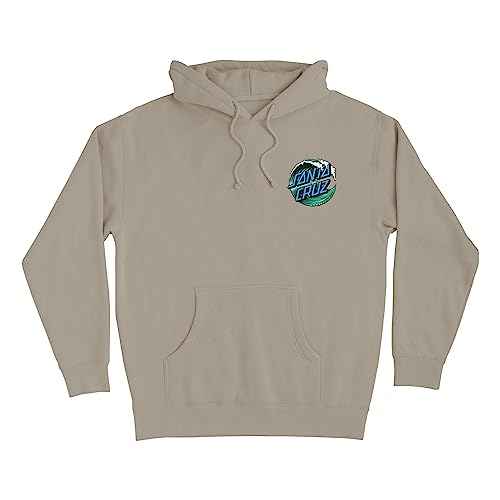 SANTA CRUZ Wave Dot P/O Hooded Heavyweight Sweatshirt Cement XL Mens