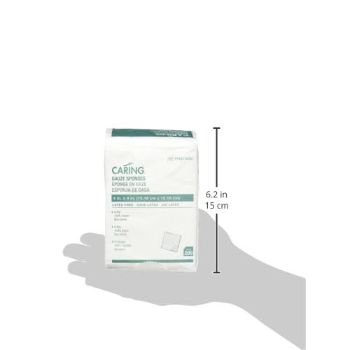 Medline Non-Sterile Cotton Woven Gauze Sponges, 8 Ply, Ideal for Wound Dressing and Cleaning, Case of 4000