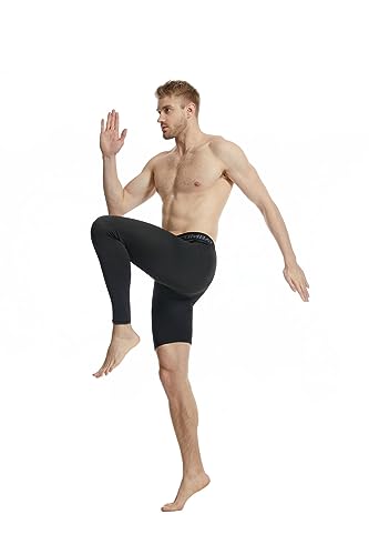 Men's Basketball Compression Leggings - Large Black Athletic Base Layer